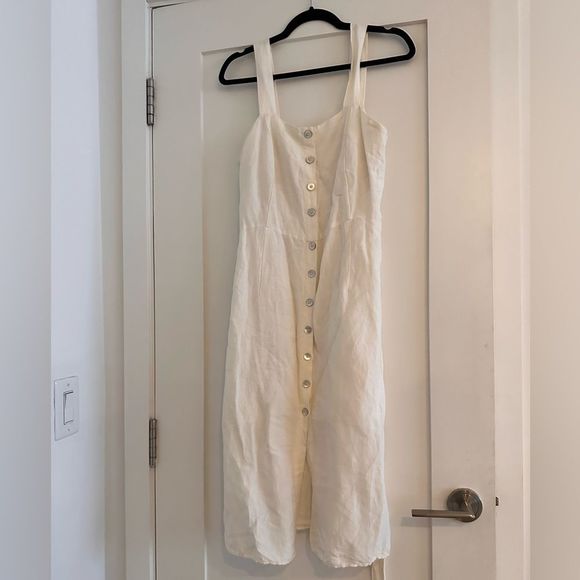 Rails Clement Dress in Parchment (Off-White), Size Large, Button-Down, Tie-Waist - Picture 7 of 9